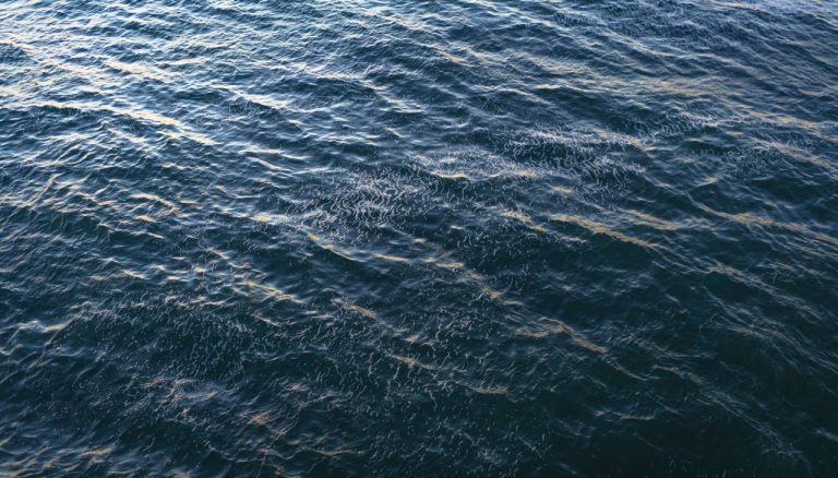 OMM aponta El Niño entre os mais intensos desde 1950 e prevê duração até 2027 Vista aérea de ondas do oceano com ondulações e reflexos de luz.